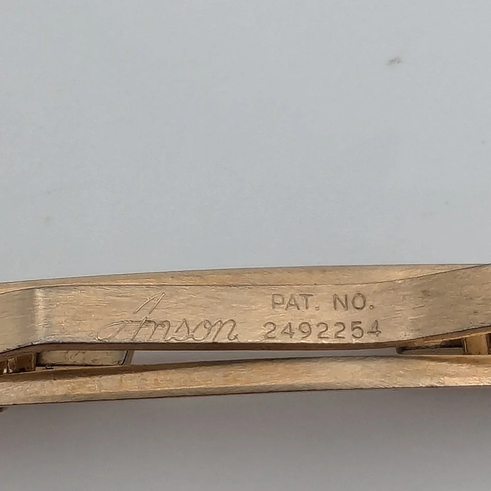 Vintage Anson Gold Tone Sword Scabbard Tie Clip Pat‎ Mens Accessory